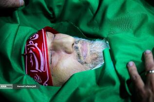 وداع با پیکر‌ مطهر  شهید حجت‌الاسلام علی رازینی رئیس شعبه ۳۹ دیوان عالی کشور در معراج شهدای تهران