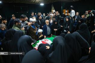 وداع با پیکر‌ مطهر  شهید حجت‌الاسلام علی رازینی رئیس شعبه ۳۹ دیوان عالی کشور در معراج شهدای تهران