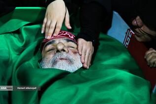 وداع با پیکر‌ مطهر  شهید حجت‌الاسلام محمد مقیسه رئیس شعبه ۵۳ دیوان عالی کشور در معراج شهدای تهران