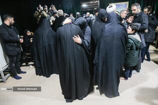 وداع با پیکر‌ مطهر  شهید حجت‌الاسلام علی رازینی رئیس شعبه ۳۹ و شهید حجت‌الاسلام محمد مقیسه رئیس شعبه ۵۳ دیوان عالی کشور در معراج شهدای تهران