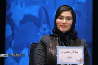 ساناز سعیدی در نشست خبری فیلم‌ سینمایی «پیشمرگ»