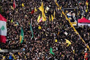  تشییع میلیونی پیکر شهیدان سیدحسن نصرالله و سیدهاشم صفی الدین/ رویترز