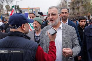 حضور علیرضا زاکانی شهردار تهران در راهپیمایی روز جهانی قدس در تهران 