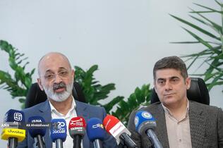 قدیر قیافه نایب&zwnj;رئیس اتاق بازرگانی، صنایع، معادن و کشاورزی ایران و علی چاغروند رئیس ستاد اکسپو اتاق بازرگانی ایران