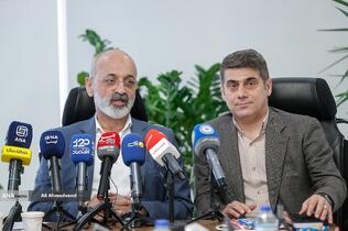 قدیر قیافه نایب&zwnj;رئیس اتاق بازرگانی، صنایع، معادن و کشاورزی ایران و علی چاغروند رئیس ستاد اکسپو اتاق بازرگانی ایران