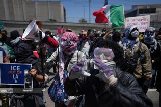 آتش اعتراضات در لس آنجلس