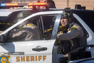 درگیری پلیس ضد شورش و معترضان در لس‌آنجلس آمریکا