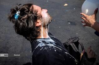 درگیری پلیس ضد شورش و معترضان در لس‌آنجلس آمریکا