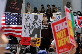 اعتراضات مردم آمریکا به سیاست های ترامپ