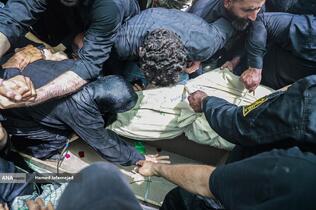 تشییع و خاکسپاری شهدای حملات رژیم صهیونیستی در قطعه42 بهشت زهرا(س)