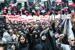 تشییع و خاکسپاری شهدای حملات رژیم صهیونیستی در قطعه42 بهشت زهرا(س)