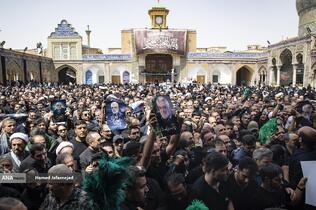 تشییع و تدفین پیکر مطهر دانشمند هسته‌ای شهید محمدمهدی طهرانچی رییس دانشگاه آزاد اسلامی و همسر گرانقدرش شهیده مژگان قراویری در حرم حضرت عبدالعظیم حسنی(ع)