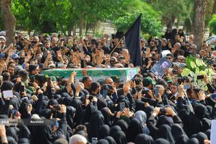 تشییع پیکر سردار شهید امیر علی حاجی زاده و و سردار محمود باقری فرمانده موشکی این نیرو