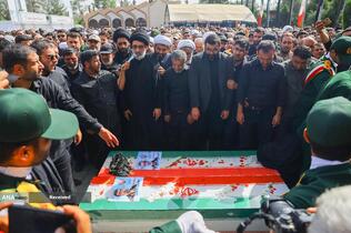 تشییع پیکر سردار شهید امیر علی حاجی زاده و و سردار محمود باقری فرمانده موشکی این نیرو