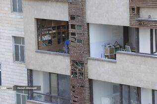 آسیب به ساختمان های مجاور در حمله رژیم صهیونی به محله گیشا و منازل مردم، شهروندان و دانشمندان هسته ای کشورمان در جریان جنگ تحمیلی دوازده روزه