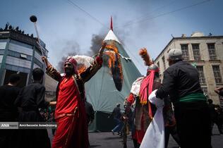 خیمه سوزان ظهر عاشورا - چهارراه گلوبندک تهران