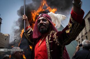 خیمه سوزان ظهر عاشورا - چهارراه گلوبندک تهران