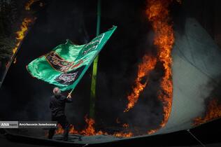 خیمه سوزان ظهر عاشورا - چهارراه گلوبندک تهران