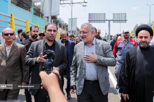 علیرضا زاکانی شهردار تهران در آیین بهره‌برداری از چهار پروژه راهگشای عمرانی در پایتخت