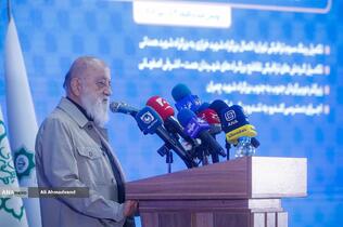 مهدی چمران رئیس شورای اسلامی شهر تهران در آیین بهره‌برداری از چهار پروژه راهگشای عمرانی در پایتخت
