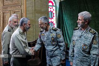 امیر سرلشکر سیدعبدالرحیم موسوی رئیس ستاد کل نیروهای مسلح در مراسم گرامیداشت ۵۷ شهید اقتدار ارتش