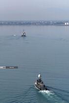 ورود شناور نیروی دریایی روسیه به رزمایش مرکب امداد و نجات دریای خزر ۲۰۲۵