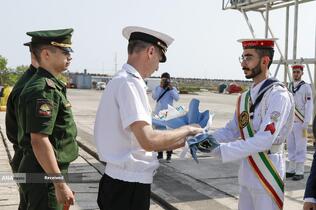 ورود شناور نیروی دریایی روسیه به رزمایش مرکب امداد و نجات دریای خزر ۲۰۲۵