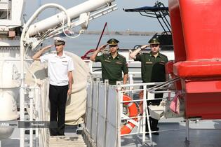 ورود شناور نیروی دریایی روسیه به رزمایش مرکب امداد و نجات دریای خزر ۲۰۲۵