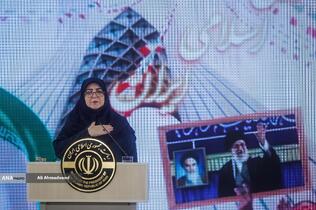 نشست خبری فاطمه مهاجرانی سخنگوی دولت در مرکز همایش‌های صداوسیما