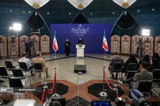 نشست خبری فاطمه مهاجرانی سخنگوی دولت در مرکز همایش‌های صداوسیما