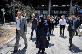 بازدید فاطمه مهاجرانی سخنگوی دولت از ساختمان شیشه‌ای صداوسیما