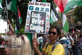 تداوم تظاهرات در کشورهای جهان در محکومیت سیاست گرسنگی دادن به مردم غزه