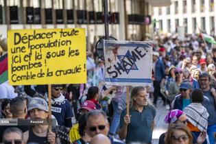 تداوم تظاهرات در کشورهای جهان در محکومیت سیاست گرسنگی دادن به مردم غزه