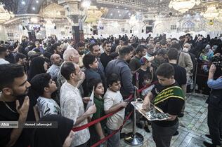 اجتماع مردم کنار مزار شهید سپهبد سلامی در ایام اربعین فرمانده دلاور سپاه اسلام