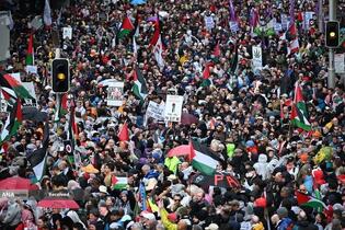 تظاهرات بی‌سابقه بیش از300 هزار نفری حامیان فلسطین در سیدنی استرالیا