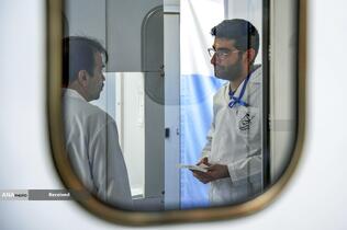 خدمت‌رسانی بیمارستان سیار برکت در عمود ۹۸۹ طریق الحسین