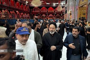 حجت‌الاسلام والمسلمین سیدعبدالفتاح نواب، نماینده ولی‌فقیه در امور حج و زیارت -حرم حضرت ابالفضل العباس(ع) در آستانه اربعین حسینی