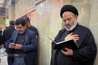 حجت‌الاسلام والمسلمین سیدعبدالفتاح نواب، نماینده ولی‌فقیه در امور حج و زیارت -حرم حضرت ابالفضل العباس(ع) در آستانه اربعین حسینی