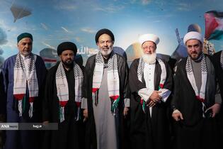 بازدید حجت‌الاسلام سیدعبدالفتاح نواب، نماینده ولی‌فقیه در امور حج و زیارت از موکب الاقصی فلسطینیان در مسیر مشایه و کربلای معلی 