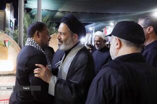 بازدید حجت‌الاسلام سیدعبدالفتاح نواب، نماینده ولی‌فقیه در امور حج و زیارت از موکب الاقصی فلسطینیان در مسیر مشایه و کربلای معلی 