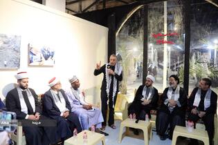 بازدید حجت‌الاسلام سیدعبدالفتاح نواب، نماینده ولی‌فقیه در امور حج و زیارت از موکب الاقصی فلسطینیان در مسیر مشایه و کربلای معلی 