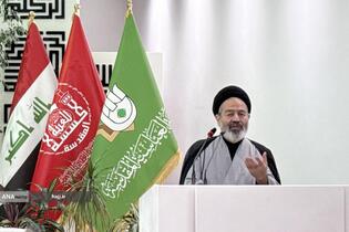 سخنرانی حجت‌الاسلام سیدعبدالفتاح نواب، نماینده ولی‌فقیه در امور حج و زیارت در همایش مسئولان فرهنگی موکب‌های ایرانی - کربلای معلی 