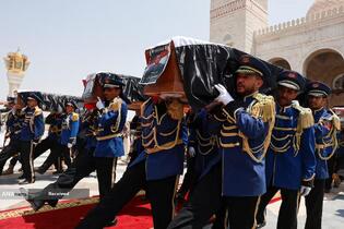 تشییع پیکر شهدای حملات رژیم صهیونیستی به یمن