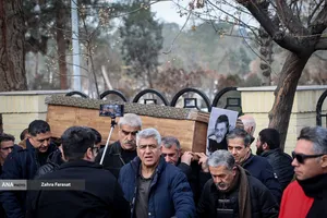 مراسم تشییع پیکر &laquo;رضا رویگری&raquo;