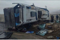 جزئیات جدید از واژگونی اتوبوس در محور زاهدان - بم