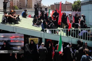 تشییع پیکر مطهر آقای شهید ایران و خانواده ایشان در مشهد