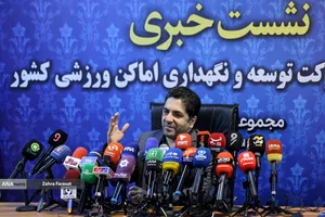 نشست خبری محمدعلی ثابت قدم، مدیرعامل شرکت توسعه و نگهداری اماکن ورزشی کشور