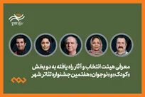 معرفی هیئت انتخاب و آثار راه‌یافته دو بخش کودک و نوجوان جشنواره تئاتر شهر