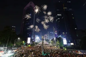 آغاز سال نو میلادی 2025 در جاکارتا، اندونزی