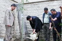 کاشت نهال به یاد دانشجو شهید رضا یوسفوند در واحد الکترونیکی دانشگاه آزاد